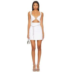 Majorelle Matteson Mini Dress in White XSmall New Womens Crystal Cocktail